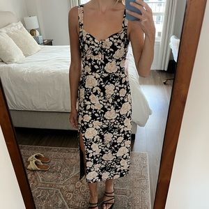 Abercrombie Cinch-Front Midi Dress